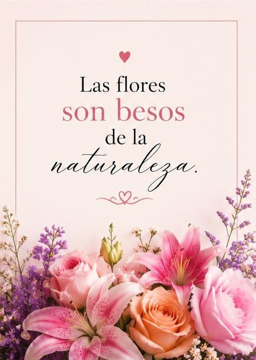 Las flores son besos de la naturaleza — Floristería Carvi